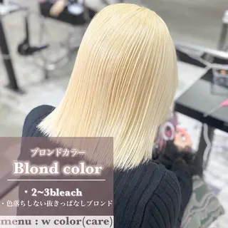 カラー ヘアアレンジ 艶髪ハイトーン/ ブロンド/Nagiのヘアスタイル