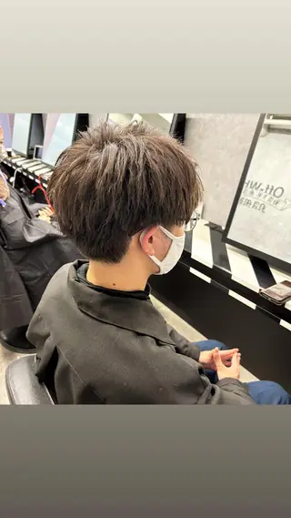 メンズ 縮毛矯正・髪質改善 特化 出納 直起のヘアスタイル