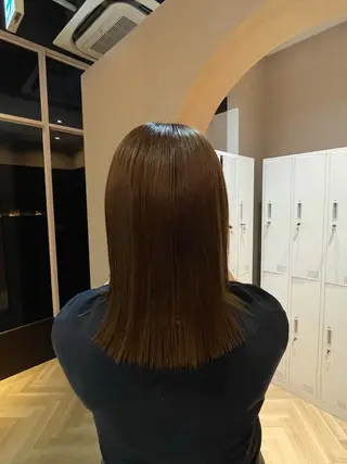 ミディアム 🎈ブリーチなし暖色 カラー/レッド/ゆいのヘアスタイル