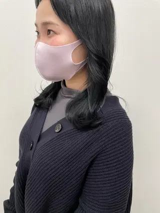 セミロング カラー ヘアアレンジ 酸性縮毛矯正🧴韓国 レイヤー/髪質改善のヘアスタイル