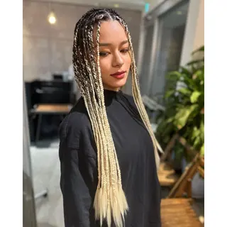 ミディアム カラー パーマ ヘアアレンジ メンズ キッズ BRAIDS💎愛子 大人ハイライト💎のヘアスタイル