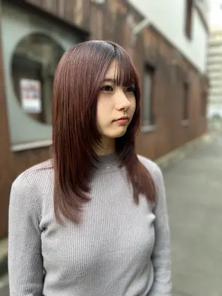 ロング 松葉 幸代のヘアスタイル