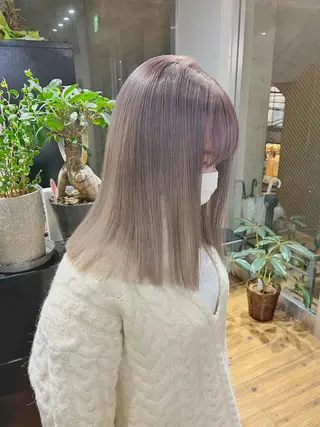 ミディアム ハイトーンNo.1✨ パーマ✨イマイタツヤのヘアスタイル