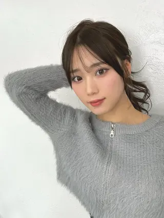 ロング 中顔面短縮 顔まわり新田大翔のヘアスタイル