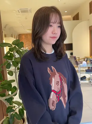 ミディアム 似合わせヘア🤎透明 感カラー🤎MIKAのヘアスタイル