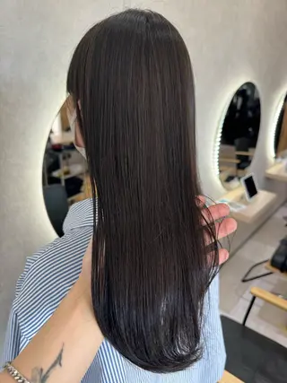 セミロング カラー 透明感カラー ボブ ミディアム 齊木勇人のヘアスタイル