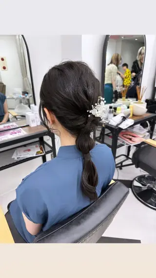 ロング ヘアアレンジ けいこ🍊ニュアンス ネイル/個性派ネイルのネイルデザイン
