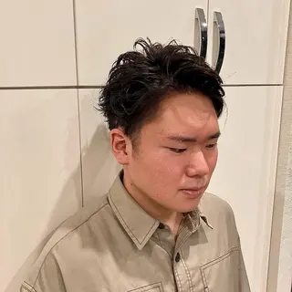 パーマ メンズ 松岡 知のヘアスタイル