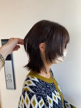 ショート 大阪ウルフカット ハッシュカットのヘアスタイル