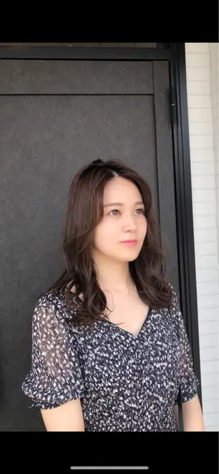 セミロング 菊池 幹のヘアスタイル