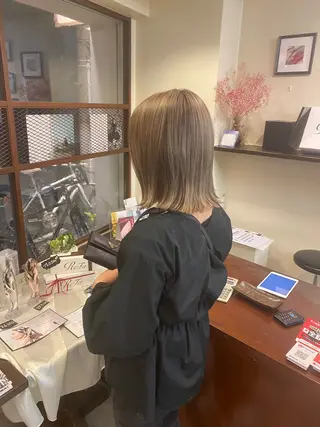 ミディアム カラー ウチダ ユウヤのヘアスタイル