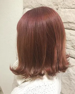 ミディアム カラー ヘアアレンジ メンズ キッズ ネイル マツエク・マツパ 透明感カラー🤎 ゆりのヘアスタイル