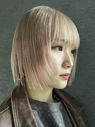 ショート ARCANAブリーチ ダブルカラー🌟原宿のヘアスタイル