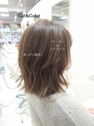 ミディアム nagane sayakaのヘアスタイル