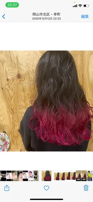 カラー ブリーチカラー よねだまことのヘアスタイル