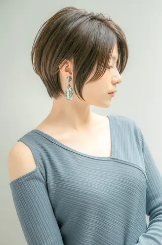 ショート カラー 縮毛/ショート/ ボブ/レイヤー/小原のヘアスタイル