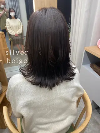 ミディアム カラー ヘアアレンジ ボブ /ニュアンス/ satomi🧸💖のヘアスタイル