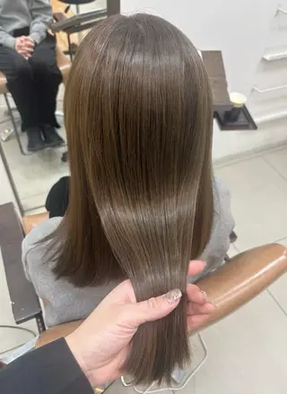 ミディアム カラー 頭皮×髪質改善 透明感カラー💎中村のヘアスタイル