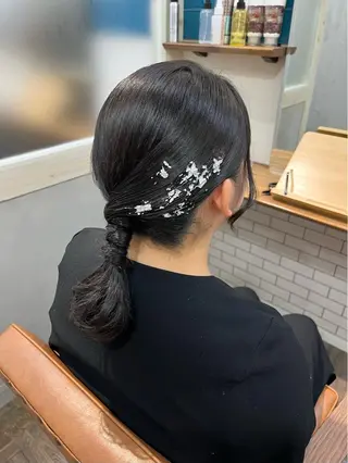 ミディアム ヘアアレンジ 🫧tomoka 透明感カラー🫧のヘアスタイル