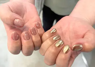 ネイル Mai :矢場町 ニュアンス🌿アートのネイルデザイン