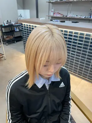 ミディアム 髪質改善カラー🫧 横浜/liberteのヘアスタイル