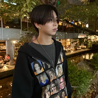 ショート メンズ 希佳/メンズ ハイトーンカラーのヘアスタイル