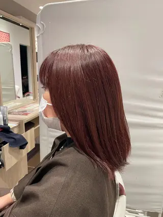 ミディアム カラー 村舘 美月のヘアスタイル