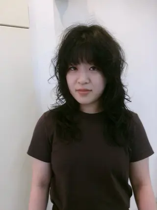 セミロング パーマ 堀江/心斎橋/西大橋 四ツ橋【Vers】のヘアスタイル