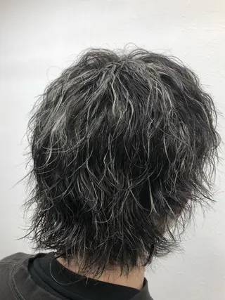カラー メンズ ダブルスキルエクステ /羽エクステ白石宇由のヘアスタイル