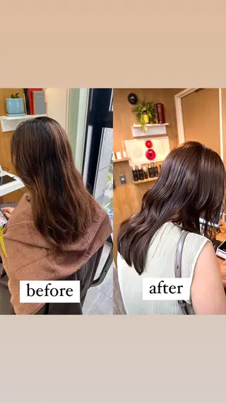 セミロング カラー 透明感カラー/ イルミナカラーヒロキのヘアスタイル