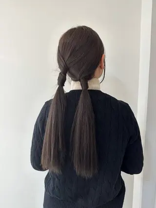 セミロング カラー 竹中 彩音のヘアスタイル