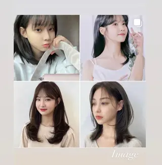 ミディアム ❤︎︎韓国ヘア❤︎︎ 𝑺𝒉𝒊𝒉𝒐のヘアスタイル