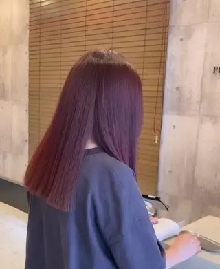 ロング カラー ハマノ ミユのヘアスタイル