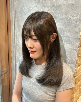 セミロング カラー レイヤー/nail COCOROのヘアスタイル