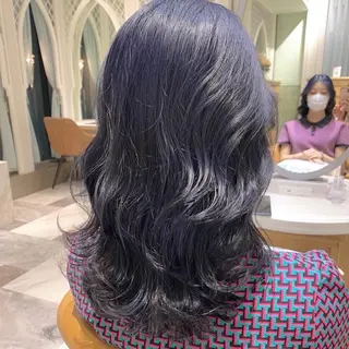カラー ブリーチなし 透明感カラー/艶髪のヘアスタイル