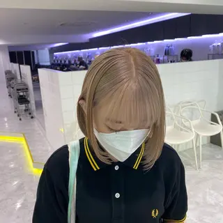 セミロング カラー ヘアアレンジ mai🍑暖色カラー /レイヤー💖のヘアスタイル