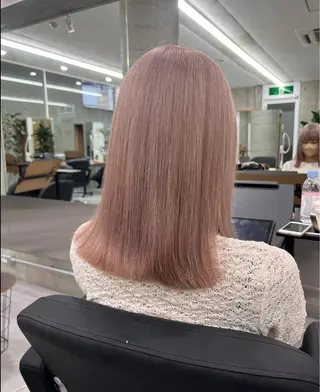 ミディアム azusa/心斎橋/ ハイトーンカラーのヘアスタイル