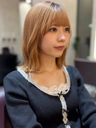 ミディアム 札幌美容室♡西塔 瑠音🎀のヘアスタイル