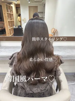 ロング パーマ 韓国風パーマ/ 菅沼 成郷のヘアスタイル