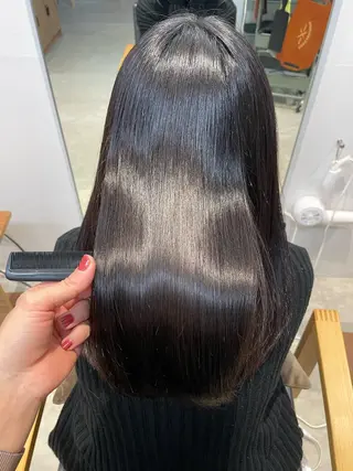 セミロング カラー 播磨茜/谷町四丁目/ Le'a/スパニストのヘアスタイル