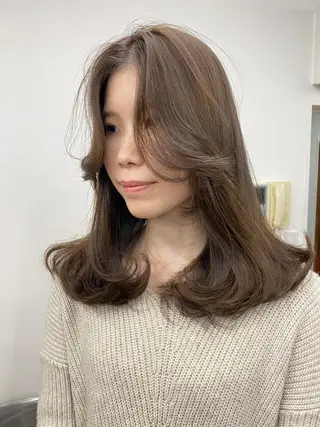 ロング カラー パーマ ヘアアレンジ メンズ キッズ ネイル マツエク・マツパ アイブロウ 韓国風×透明感カラー 髪質改善オタベシンヤのヘアスタイル