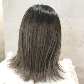 セミロング カラー 髪質改善で 憧れの潤艶美髪にのヘアスタイル