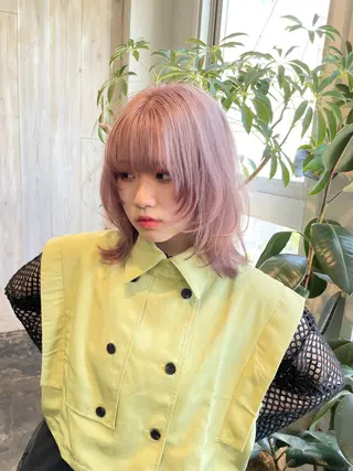 ミディアム カラー カラー指名No.1 土井新治❄️のヘアスタイル