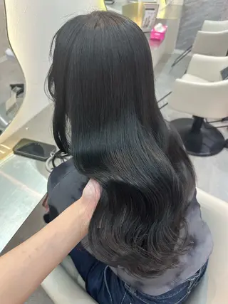 ロング カラー Rio🎀ブリーチ なし透明感♡顔周り♡のヘアスタイル