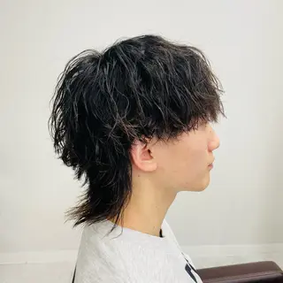 ミディアム パーマ メンズ メンズカット特化✂︎ SHINGO 本厚木のヘアスタイル