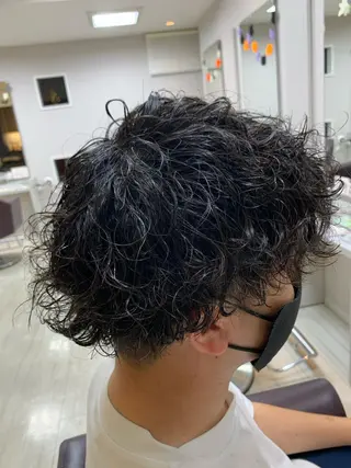ショート パーマ メンズ 奥野 理香子のヘアスタイル