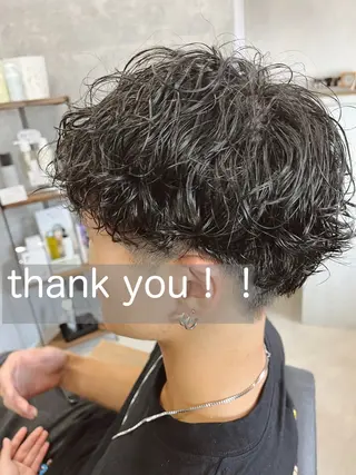 ショート パーマ メンズ ヤマモト ヒロミのヘアスタイル