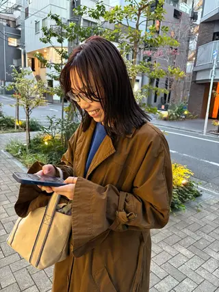 ミディアム カラー eri kinjoのヘアスタイル