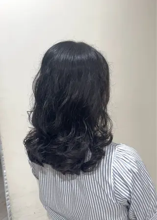 ミディアム カラー 山口 陸のヘアスタイル