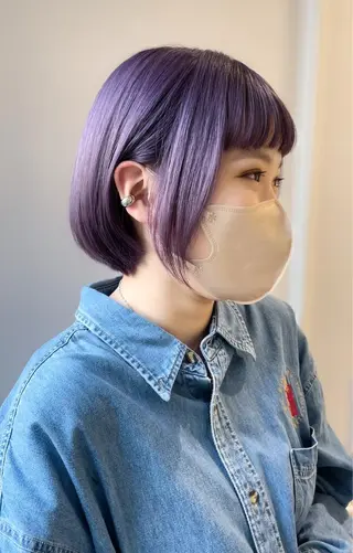 ショート カラー 韓国レイヤーカット/ ダブルカラーのヘアスタイル